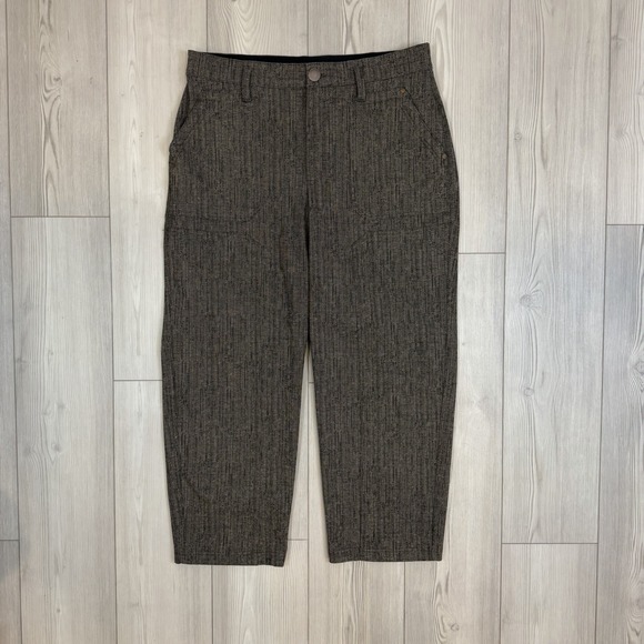 Democracy Pants - Democracy Ab Solution Skyrise Ponte Patched Pants Peanut Butter Black Size 16